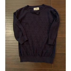 Collectif Cherry Sweater in navy size Large